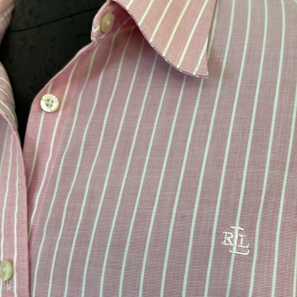 Lauren by Ralph Lauren Oxford Cloth Stripe Shirt - Picture 2 of 7